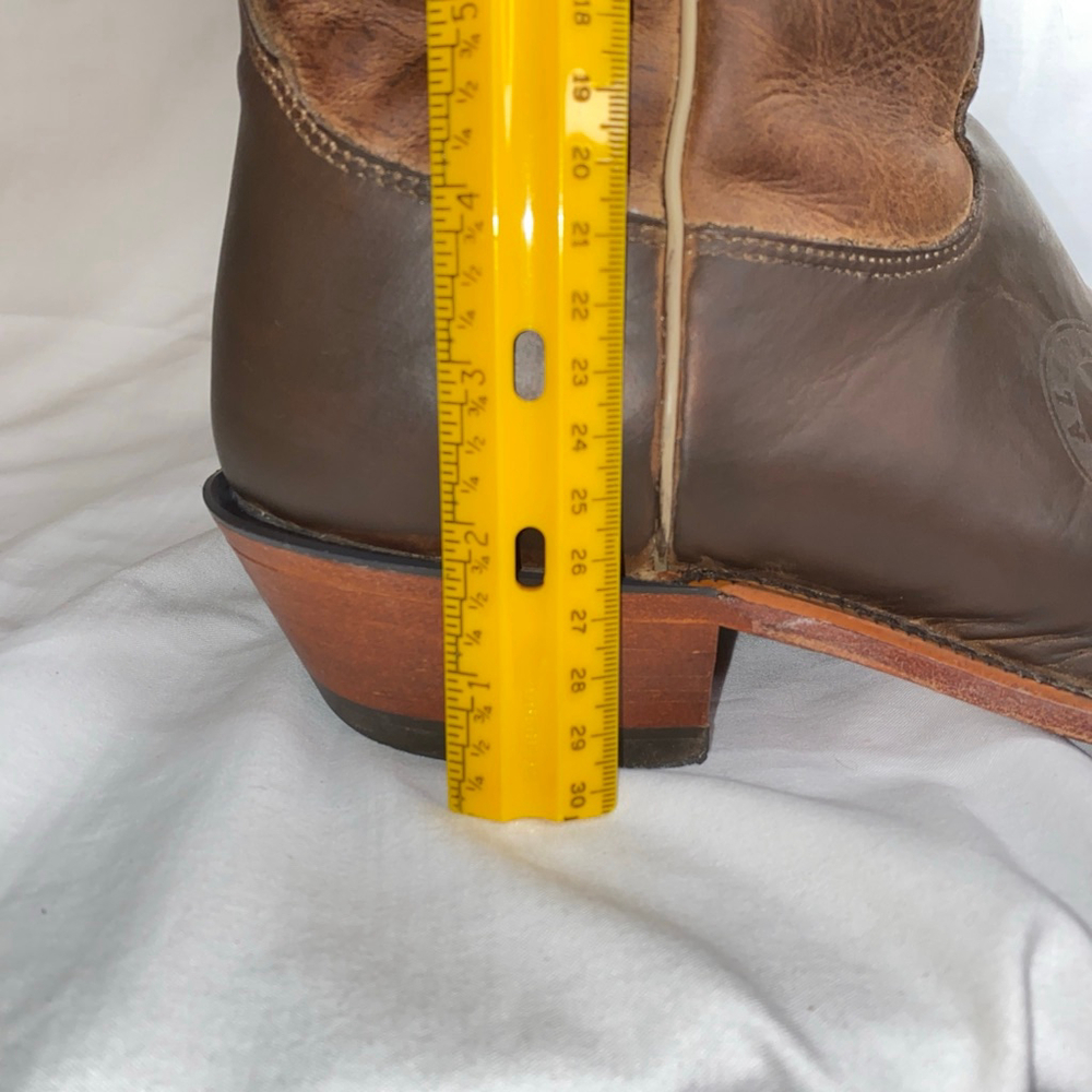 Men's Nocona Boots with University of Alabama Logo Brown Tan Boots Size 12 - Picture 10 of 15